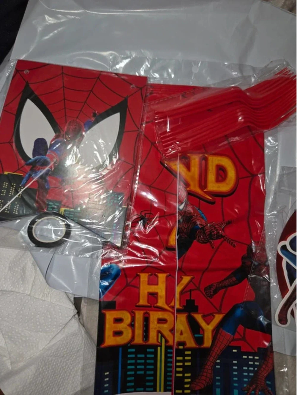 Spiderman birthday banner